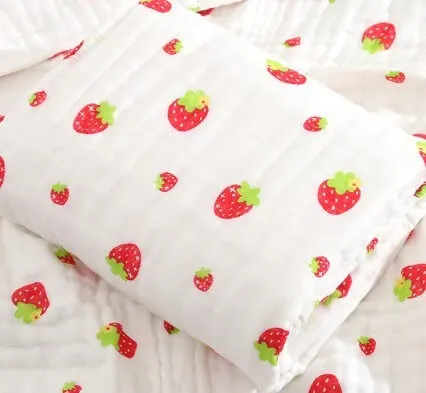 100% Muslin Cotton Flat Ironed Swaddles-4 layered (110*110cms)