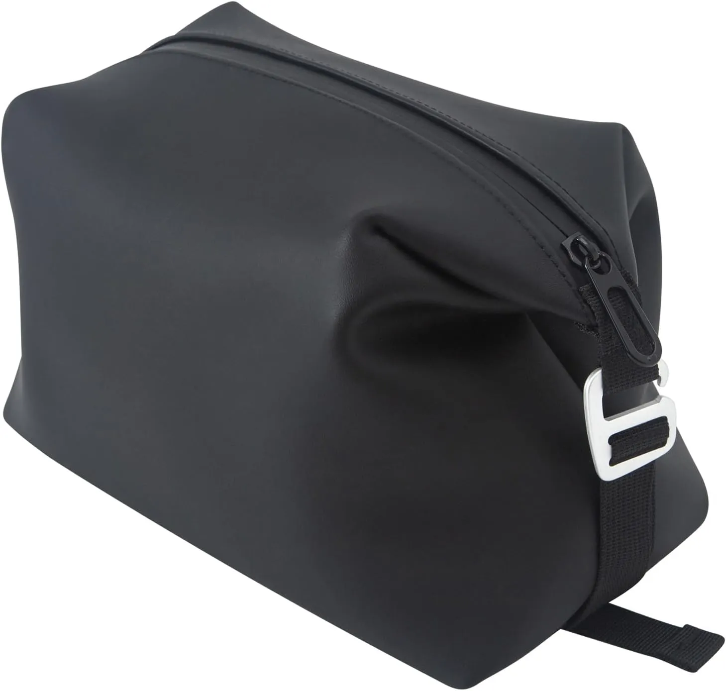 13" 6L Large Silicone Dopp Kit,Waterproof Leakproof Toiletry Bag,Foldable Travel Makeup Case for Mens Womens,Black