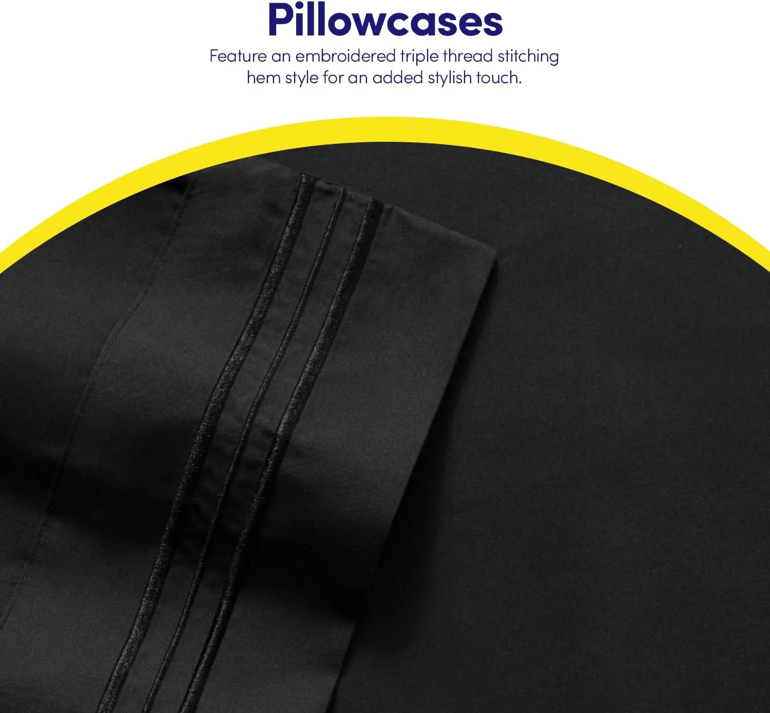 1500 Supreme Collection Queen Sheet Sets Black - Luxury Hotel Bed Sheets and Pillowcase Set for Queen Mattress - Extra Soft, Elastic Corner Straps, Deep Pocket Sheets, Queen Black