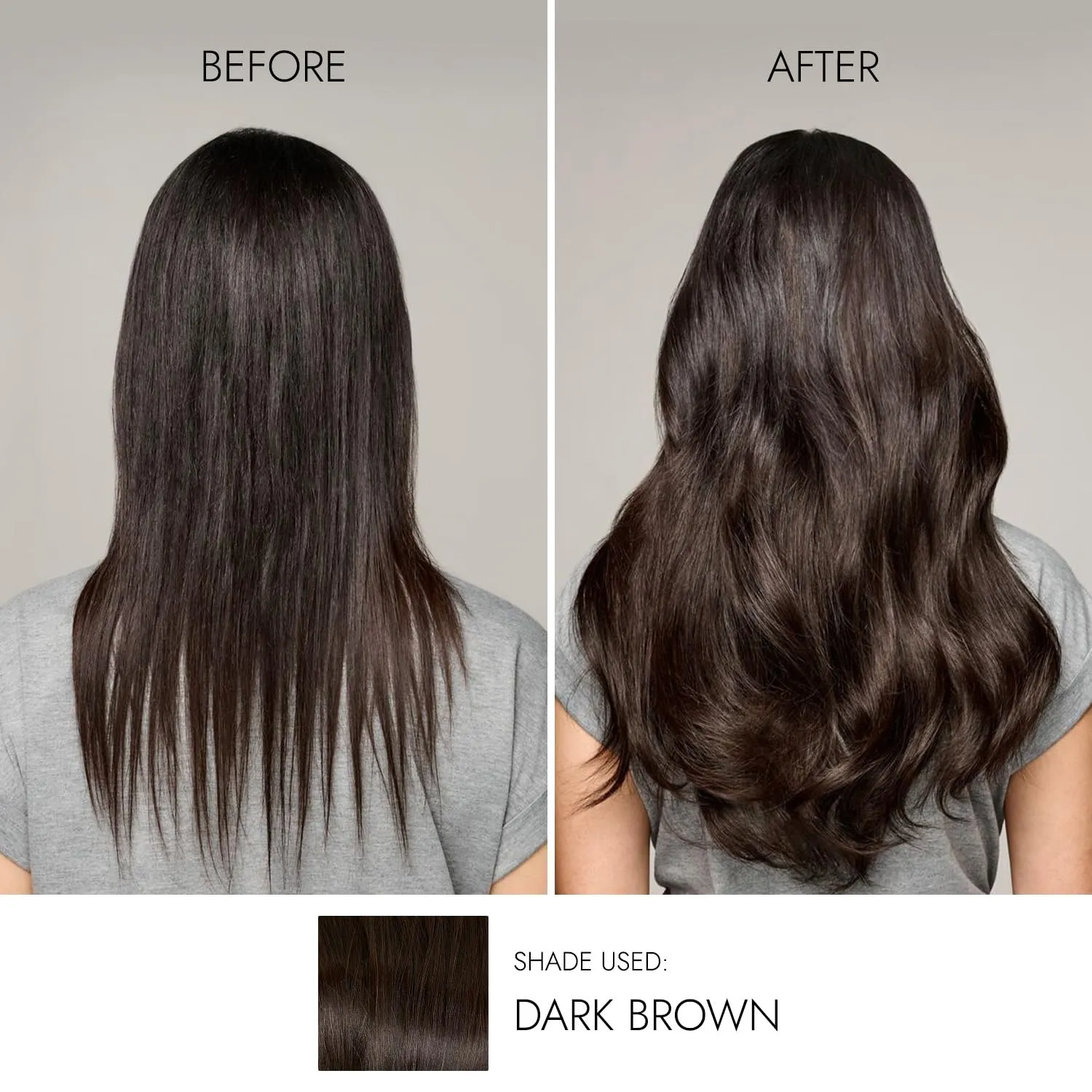 18 Inch Brown Seamless Clip in Hair Extensions, 100% Human Hair, Add Length and Volume