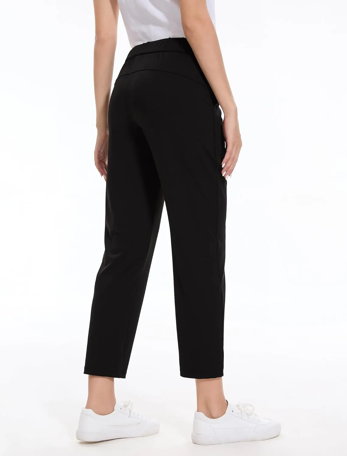 2 Pack Women's Pants with Deep Pockets Stretch Soft Sweatpants for Casual Athletic Lounge Work Golf Travel
