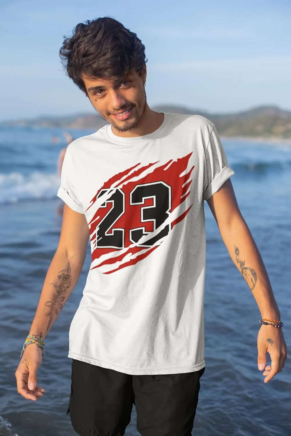 23 Slash Shirt to Match Jordan Retro Sneakers Low Mid High 1 2 3 4 5, Tee to Match Jordan 1s 2s 3s 4s 5s 6s