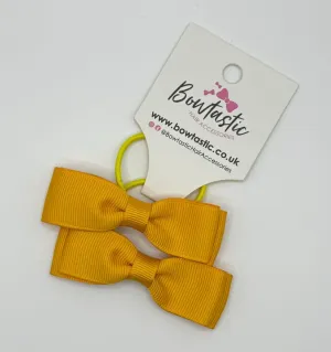 2.75 Inch Flat Bow Thin Elastic - Dandelion - 2 Pack