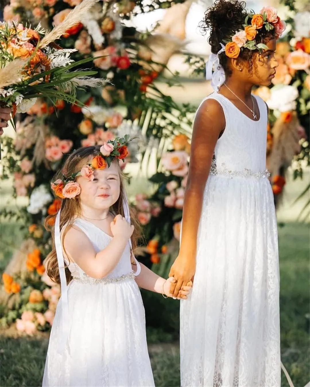 2Bunnies Girl Paisley Lace Back A-Line Straight Tutu Tulle Party Flower Girl Dress