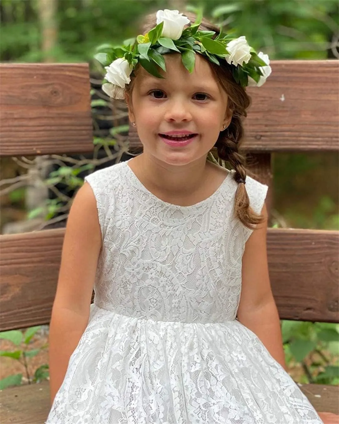 2Bunnies Girl Paisley Lace Back A-Line Straight Tutu Tulle Party Flower Girl Dress