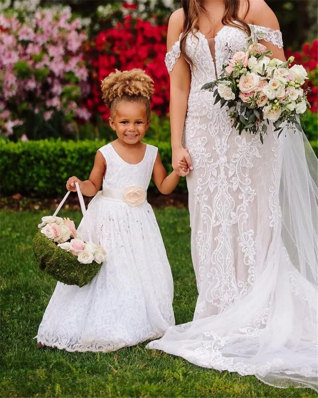 2Bunnies Girl Paisley Lace Back A-Line Straight Tutu Tulle Party Flower Girl Dress