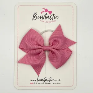 3.5 Inch Flat Bow Thin Elastic - Wild Rose