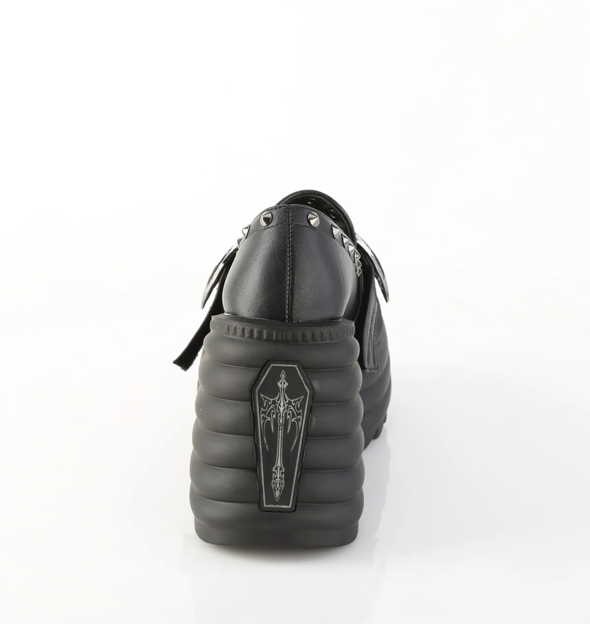 4 Inch Platform MORTE-56 Black Vegan Leather