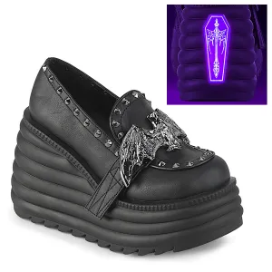 4 Inch Platform MORTE-56 Black Vegan Leather