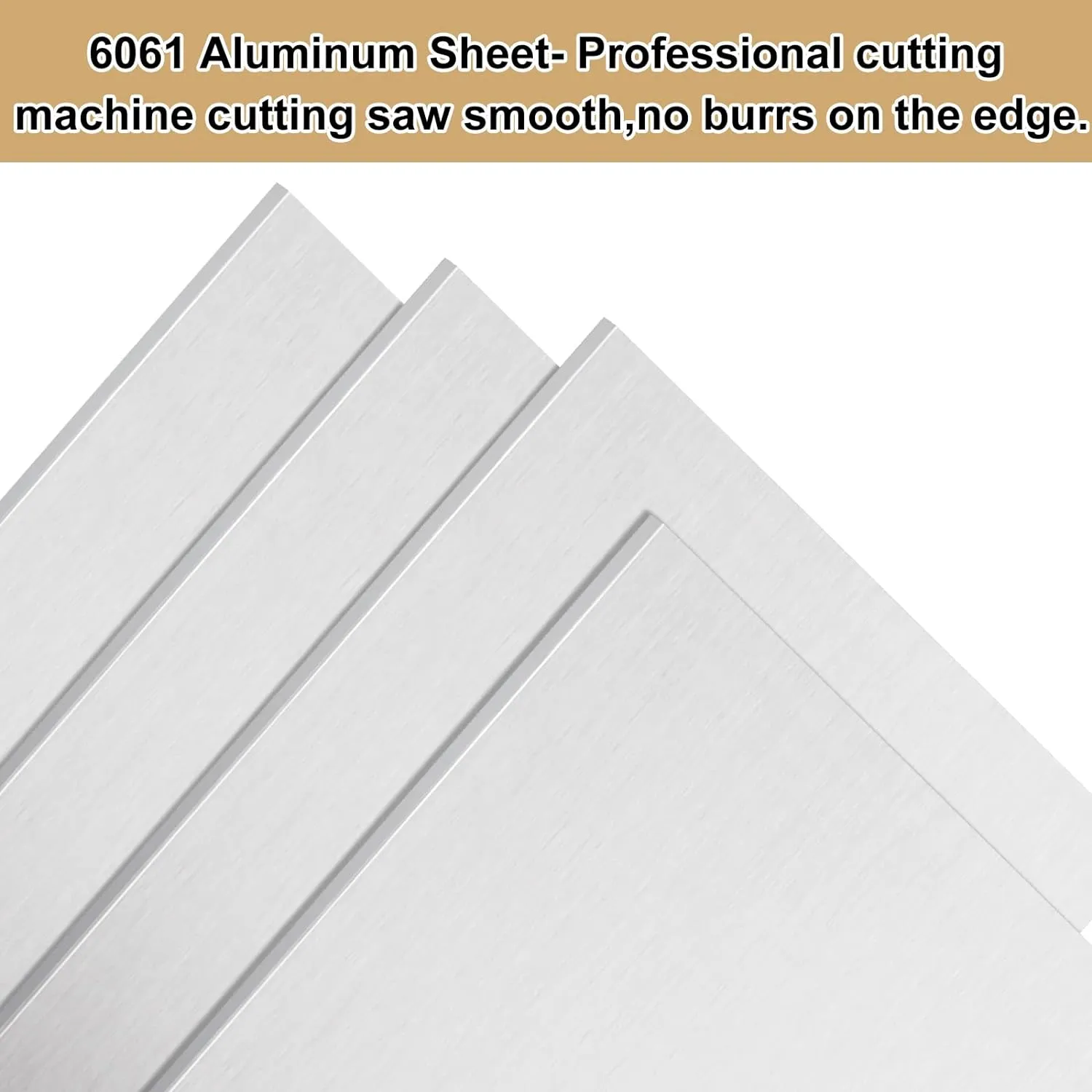4 Pack 6061 Aluminum Metal Sheet, 3x12x1/8 Inch Flat Plain Thin Aluminum Plate Covered with Protective Film, Finely Polished and Deburred, Aluminum Metal Plate for Crafting, lndustry
