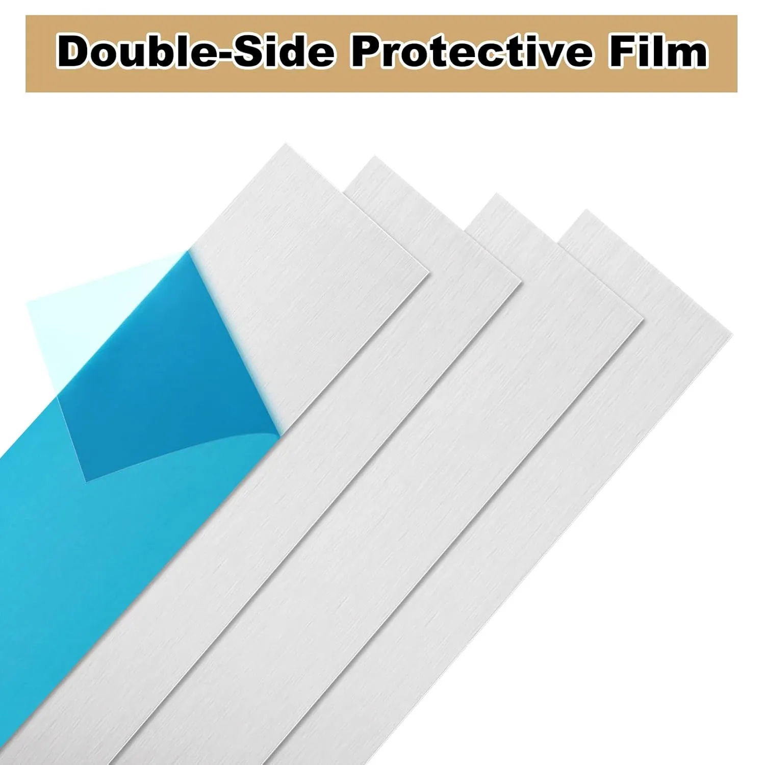 4 Pack 6061 Aluminum Metal Sheet, 3x12x1/8 Inch Flat Plain Thin Aluminum Plate Covered with Protective Film, Finely Polished and Deburred, Aluminum Metal Plate for Crafting, lndustry