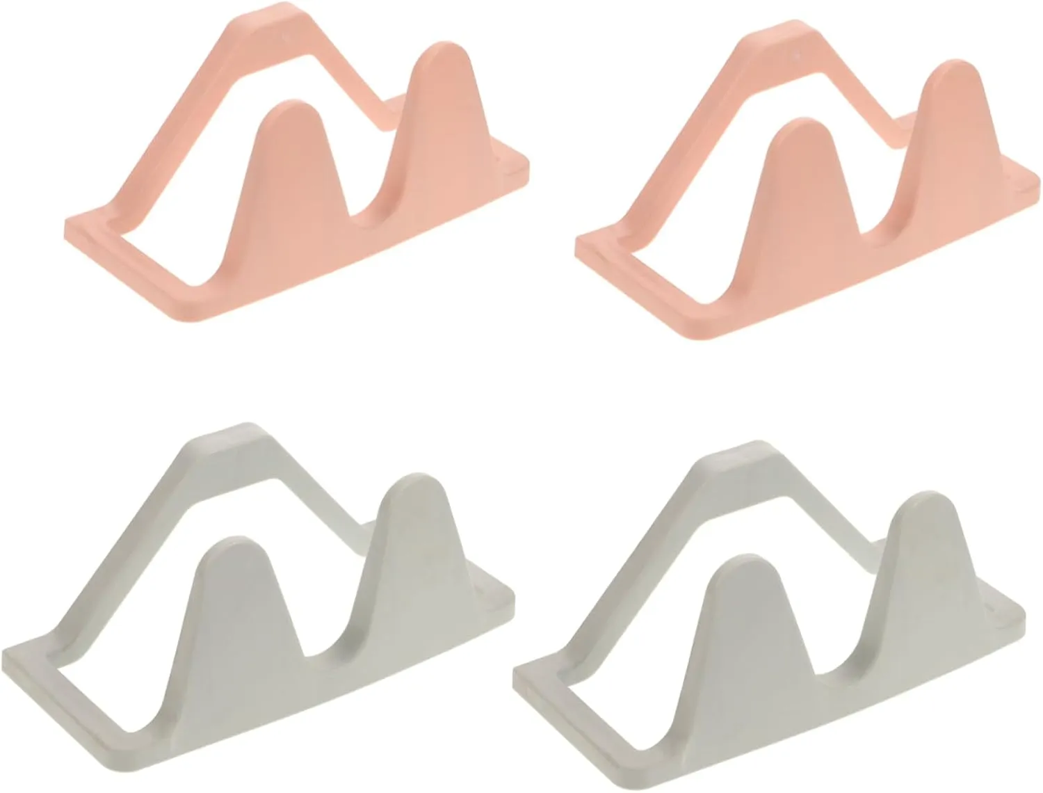 4 Pack Slipper Racks Wall Mount Shoes Storage Hanger No Drilling Pp Material Sky Blue Pink
