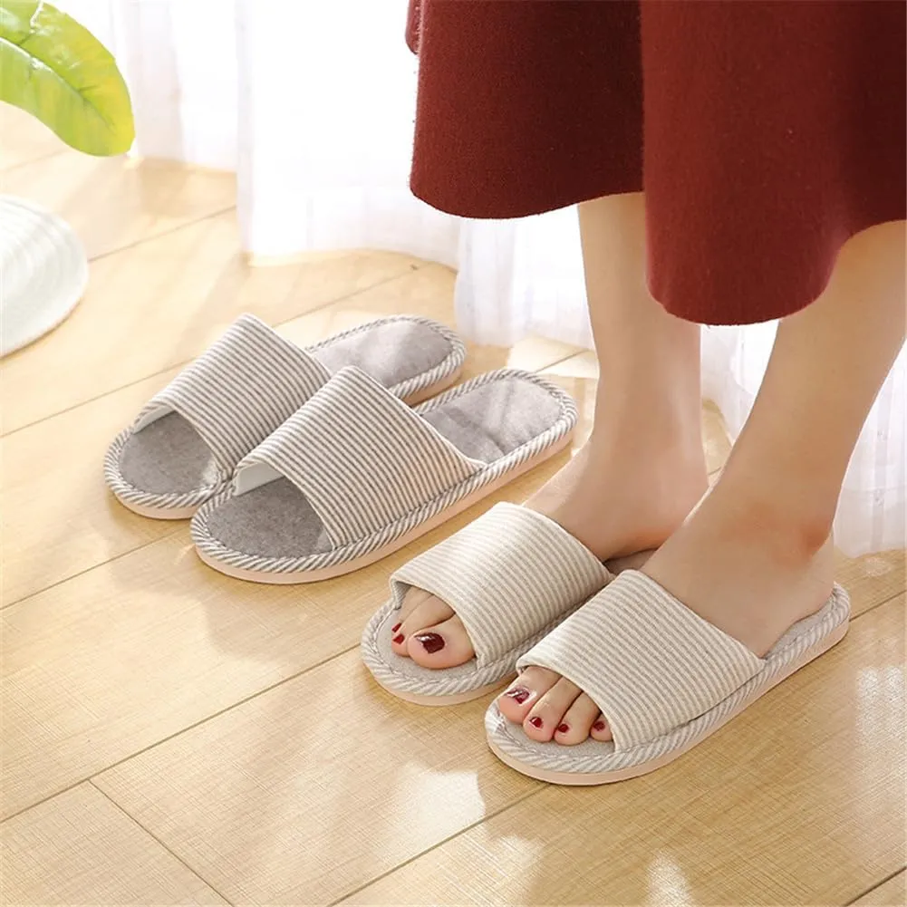 4 Pairs Spa Slippers - Non Slip Disposable Slippers for Guests, Men & Women - Washable & Travel Friendly