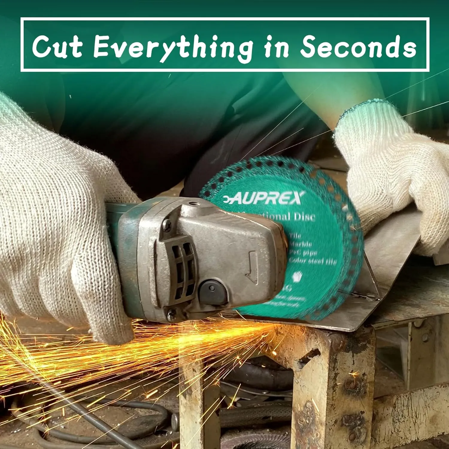 5 Pack 4 Inch Indestructible Disc for Grinder, 7/8" Arbor Angle Grinder Diamond Cutting Disc, Cut Everything in Seconds, Multifunctional Cutting Blade for Various Materials-Green