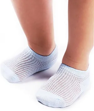 5 Pairs Toddler Little Kid Boys Girls No Show Ankle Socks - Soft Cotton Thin Mesh Infant Baby Summer Socks