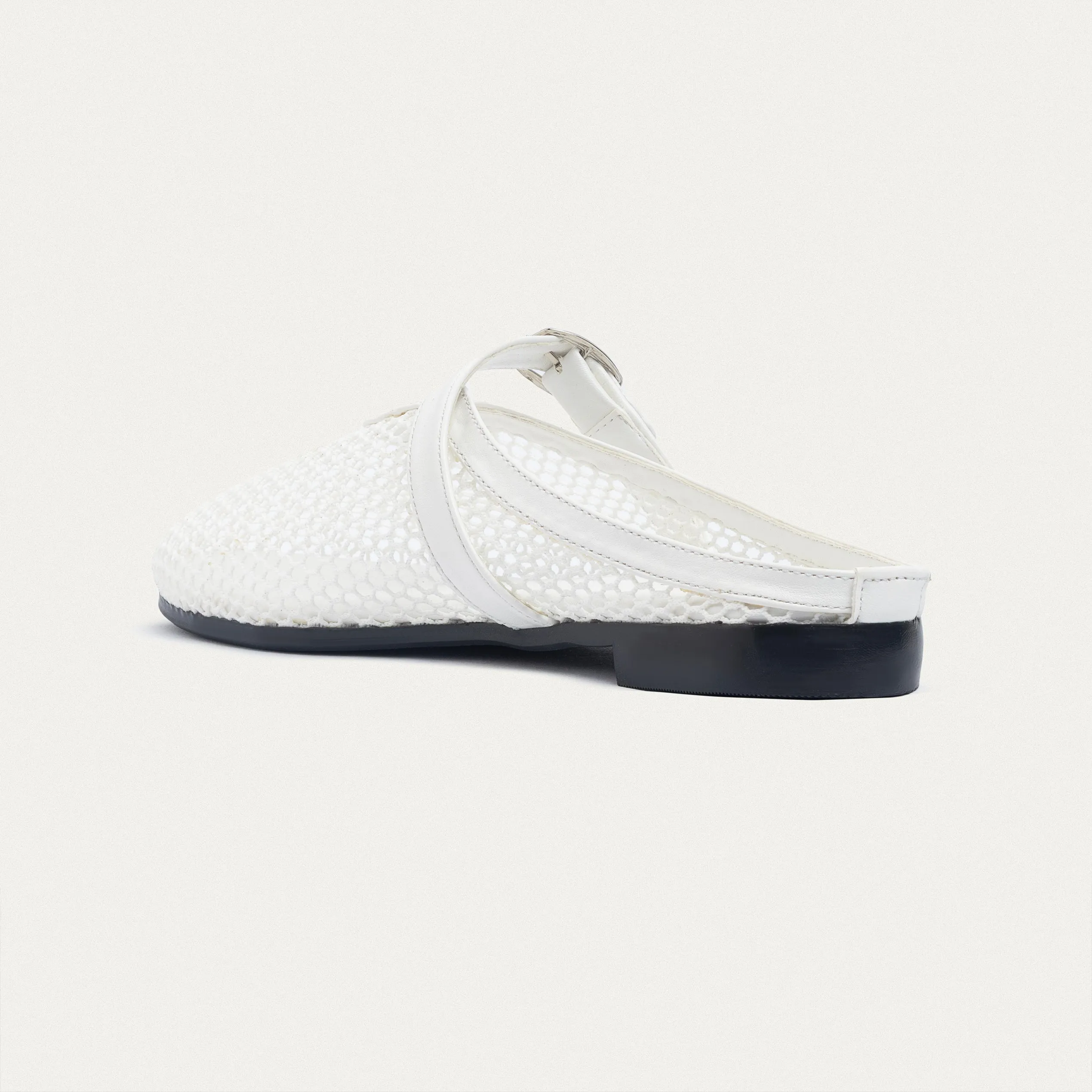 Achilles | Milan Mesh Mary Jane Mules - White
