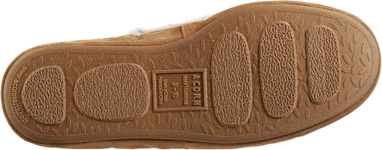 Acorn Men's Recycled Callum Hoodback Slipper with Indoor/Outdoor Sole, Berber Upper and Lining