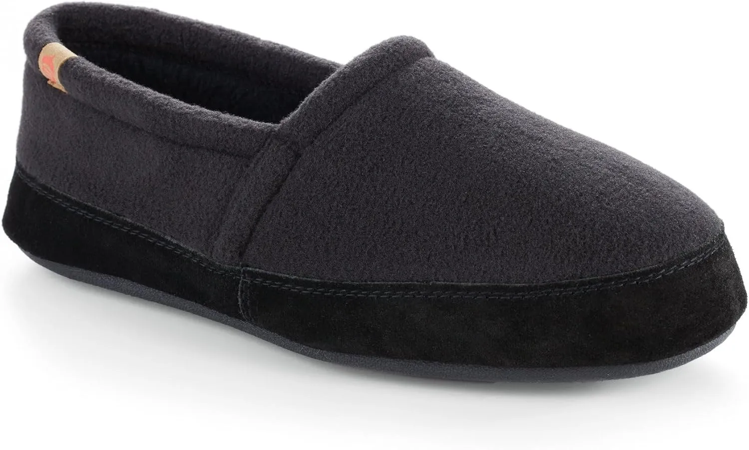 Acorn Men's Slippers with Memory Foam Insole Suede Sidewall and Rubber Outsole
