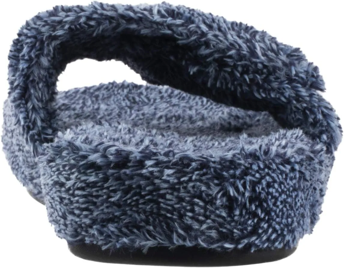 Acorn Men's Spa Slide Slippers with Adjustable Strap and Soft Terry Lining