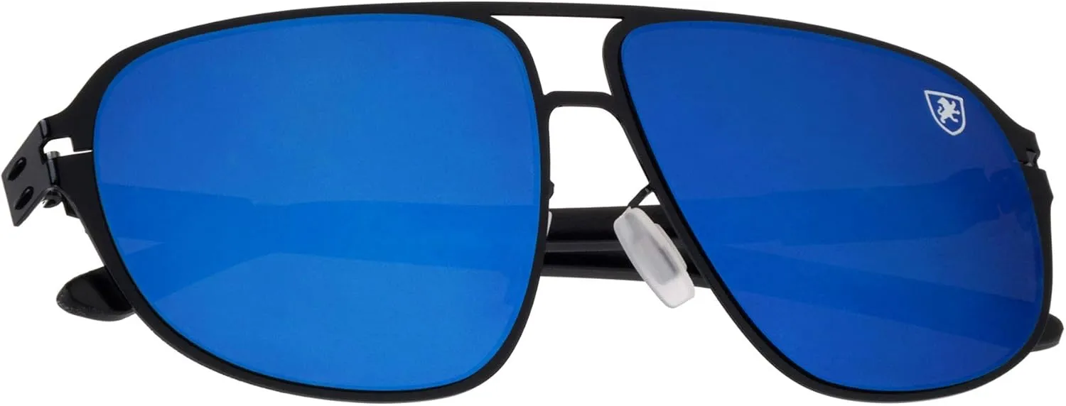 Aero Pod - Flat Thin Frame Oval Aviator Sunglasses