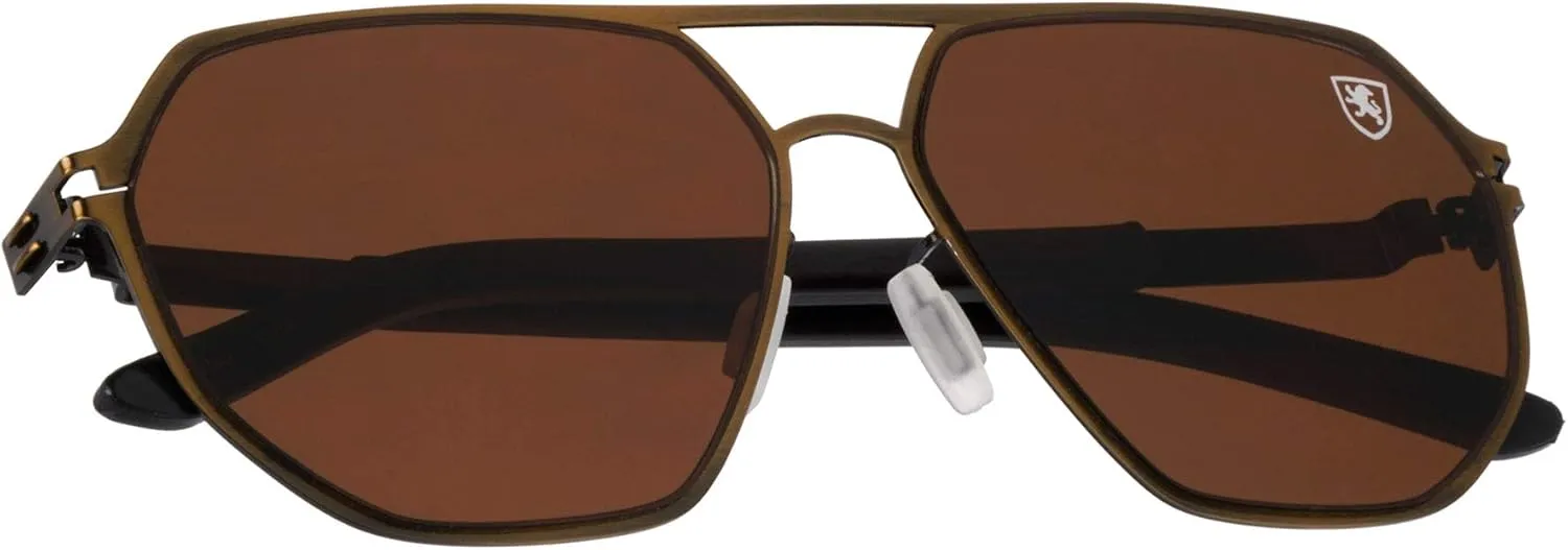 Aero Push - Premium Designer Men Women Flat Lens Thin Metal Aviator Sunglasses
