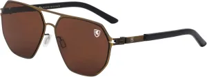 Aero Push - Premium Designer Men Women Flat Lens Thin Metal Aviator Sunglasses