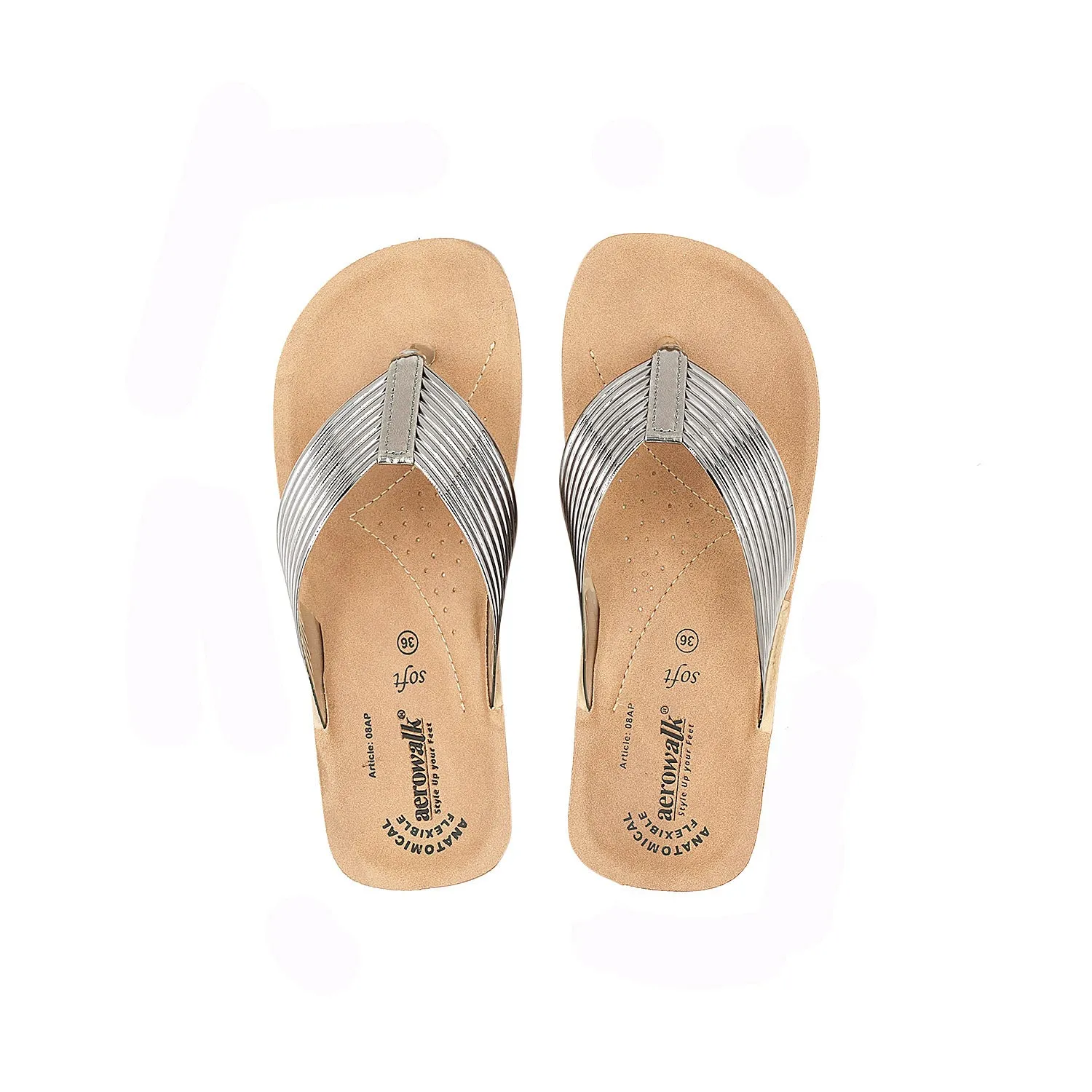 Aerowalk Women Slipper #08AP - GUN METAL