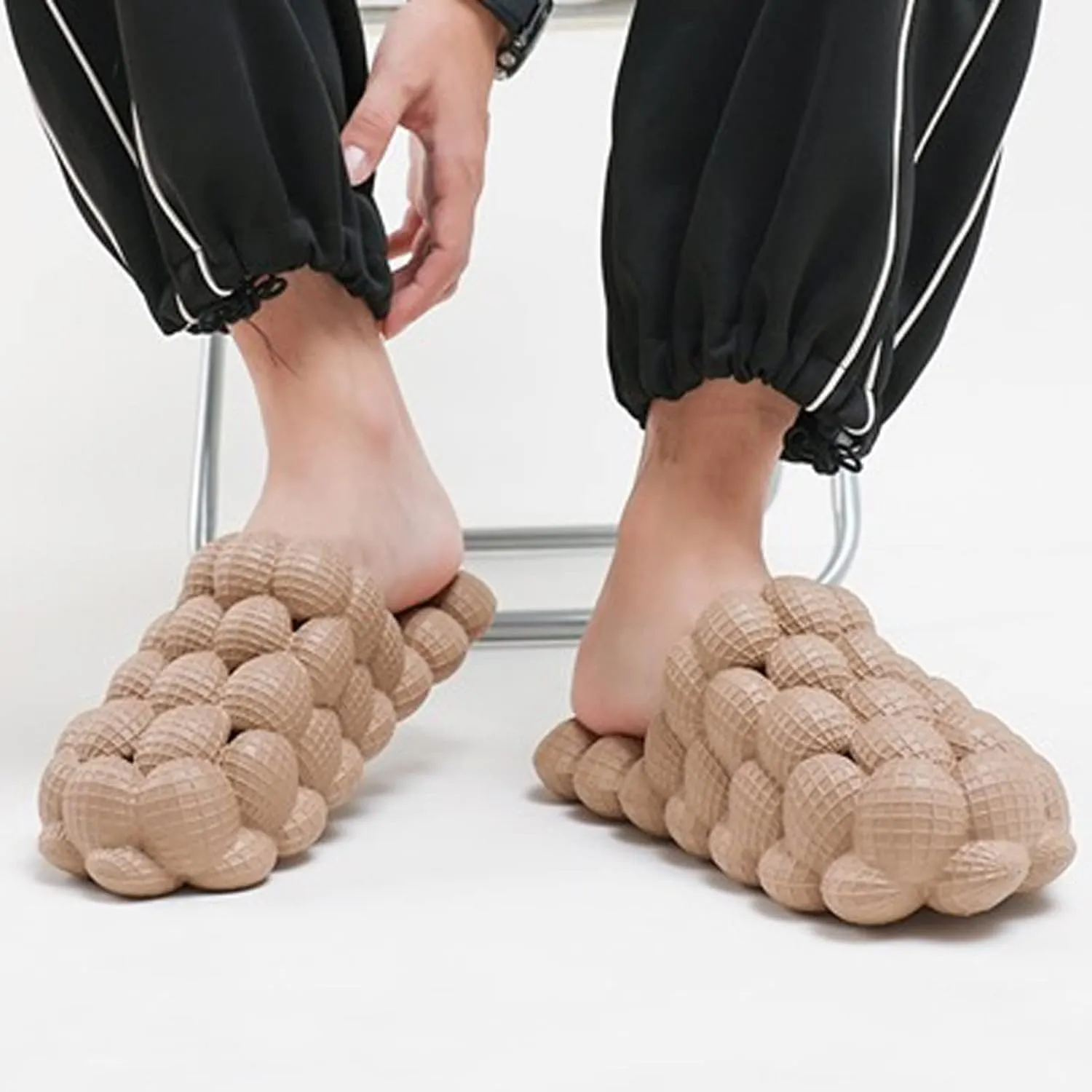 Afellicy Massage Bubble Slides for Women and Men,Funny Golf Spa Slippers Indoor and Outdoor Non-Slip Bath Shower Shoes Bedroom House Gym Basketball Slides Pillow Sandals Breathe Slipper