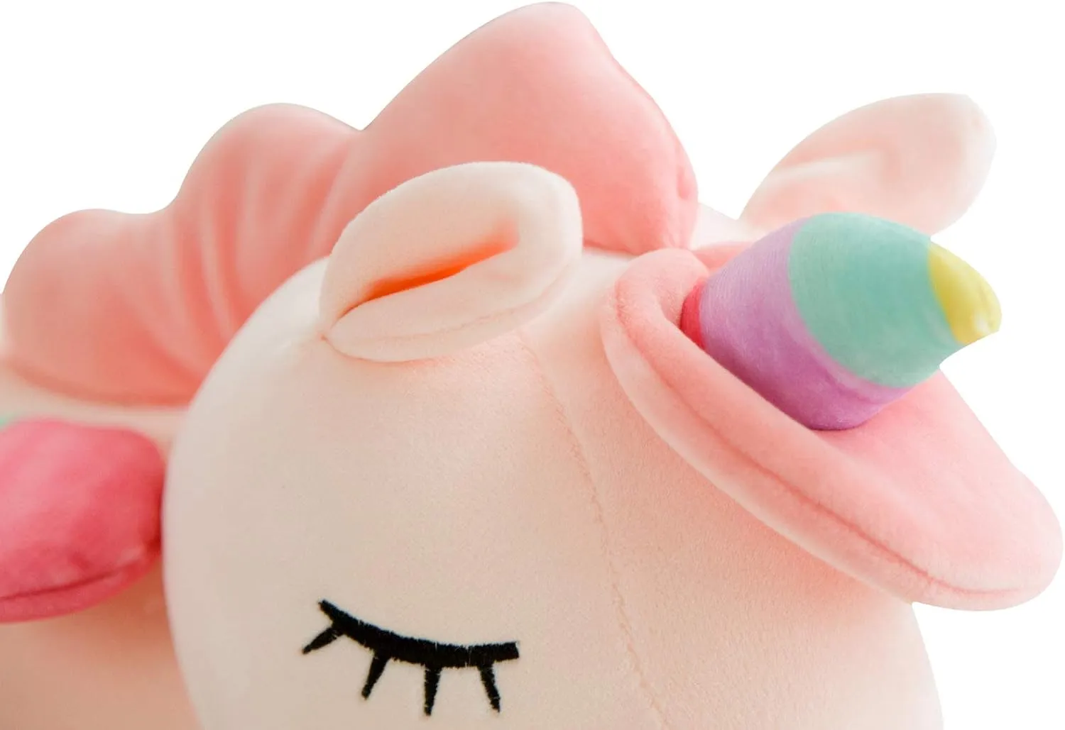 AIXINI Plush Unicorn Stuffed Animal Pillows Toy, 23.6 Inch Cute Soft White Unicorn Plushie with Rainbow Wings
