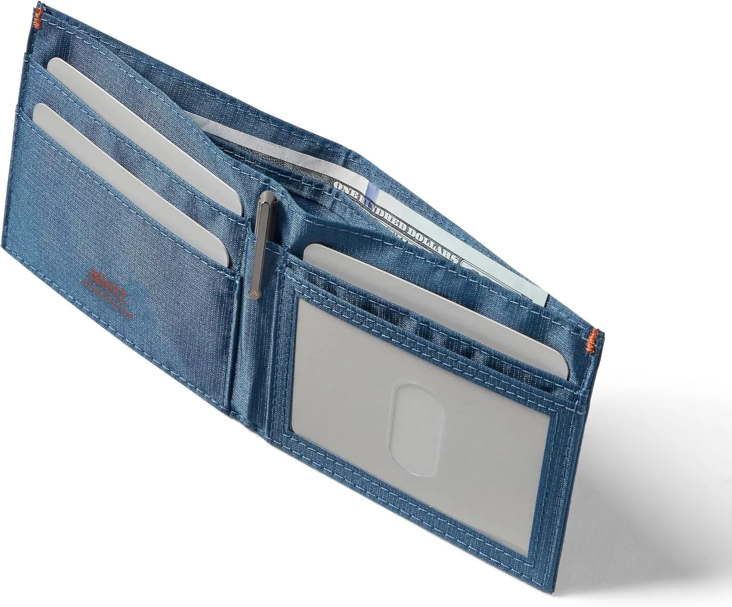 Allett ID Wallet, Indigo Blue | Nylon, RFID Blocking | Slim Minimalist Bifold Wallet, Water Resistant, Durable, Thin, Front Pocket | Holds 4-12  Cards, Cash