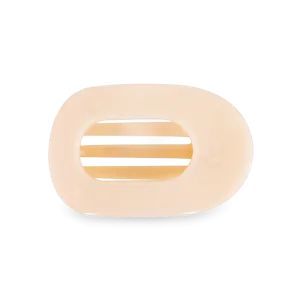 Almond Beige Flat Round Clip