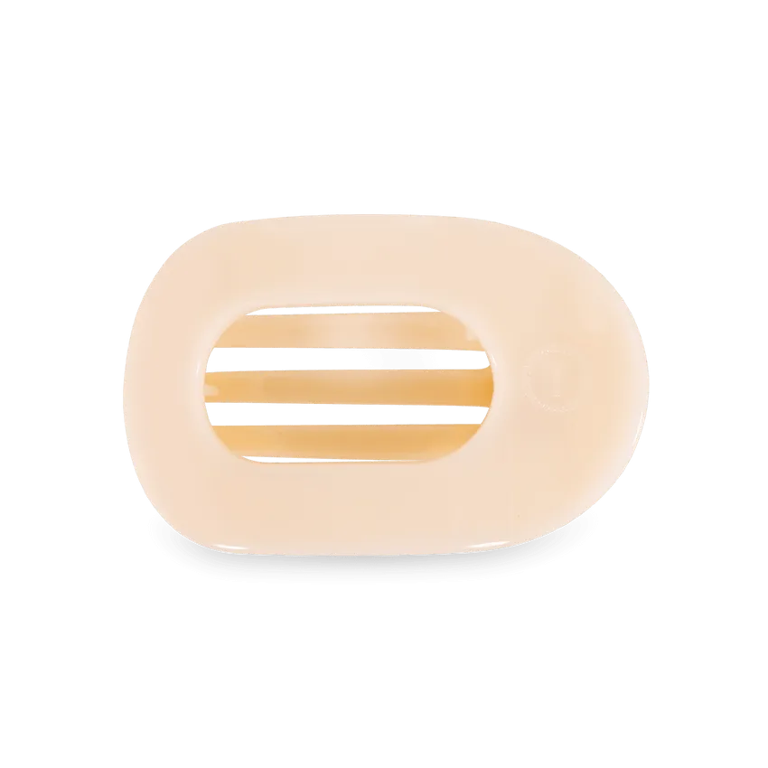 Almond Beige Flat Round Clip