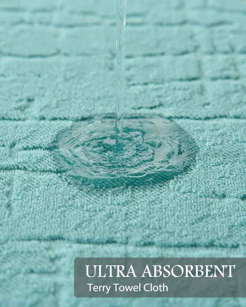 AMOAMI-Bath Mat-Super Absorbent Quick Dry Bathroom Floor Mats-Rubber Backing Washable Bath Mats for Bathroom Thin Bahtroom Rugs Fit Under Door-Bath Rug for in Fornt of Sink,Bathtub,Shower Room