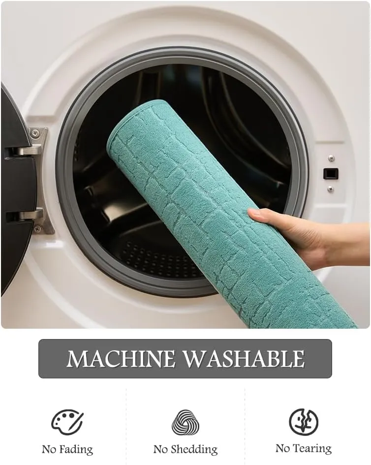 AMOAMI-Bath Mat-Super Absorbent Quick Dry Bathroom Floor Mats-Rubber Backing Washable Bath Mats for Bathroom Thin Bahtroom Rugs Fit Under Door-Bath Rug for in Fornt of Sink,Bathtub,Shower Room
