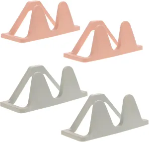 Amosfun 4-Pack No Drill Slipper Mount Shoes Organizer Easy Install Storage Hanger for Bathroom