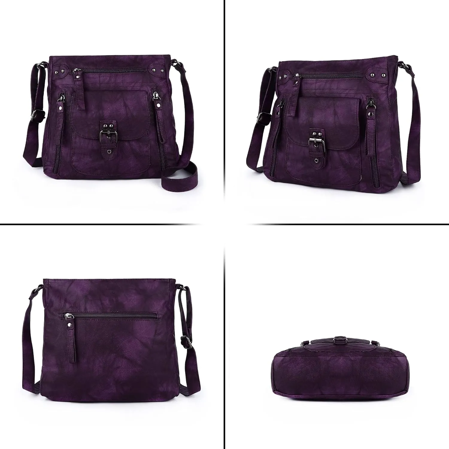 Angel Kiss Crossbody Bags Shoulder Bags and Handbags for Women Multi Pocket Daily Soft Hobo Purses Medium Size