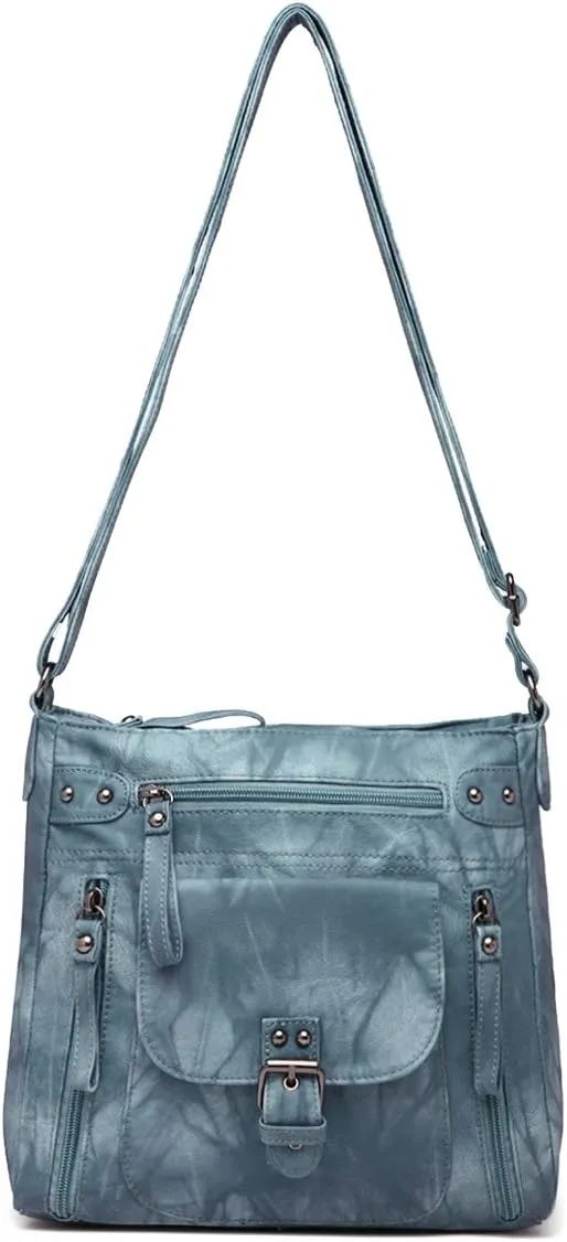 Angel Kiss Crossbody Bags Shoulder Bags and Handbags for Women Multi Pocket Daily Soft Hobo Purses Medium Size