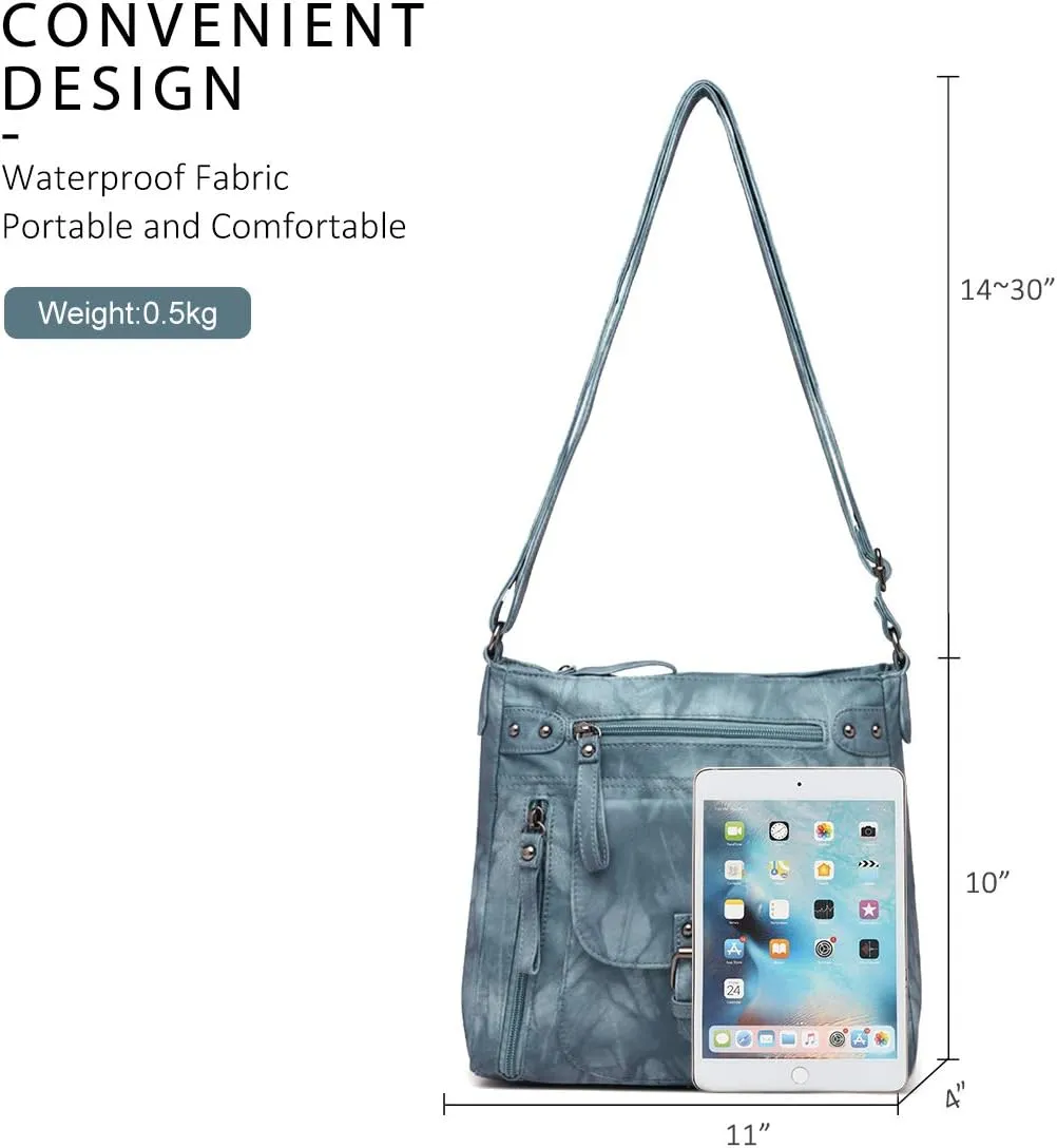 Angel Kiss Crossbody Bags Shoulder Bags and Handbags for Women Multi Pocket Daily Soft Hobo Purses Medium Size