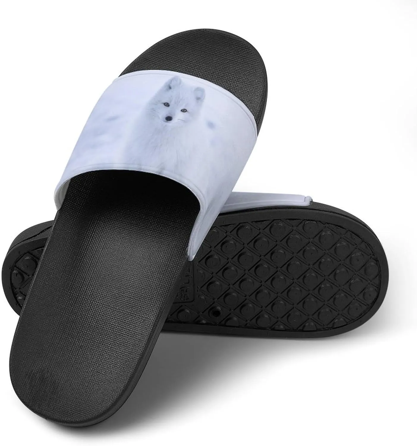 Arctic And Fox Snowy House Slippers for Women Men Shower Slides Bathroom Sandals