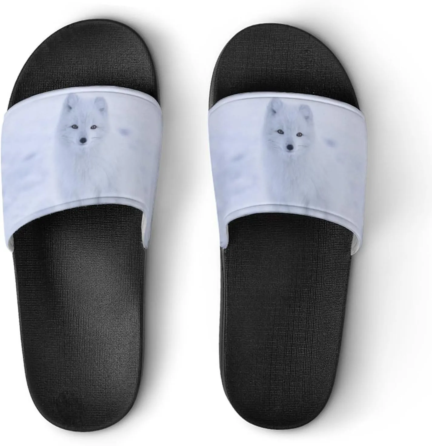 Arctic And Fox Snowy House Slippers for Women Men Shower Slides Bathroom Sandals