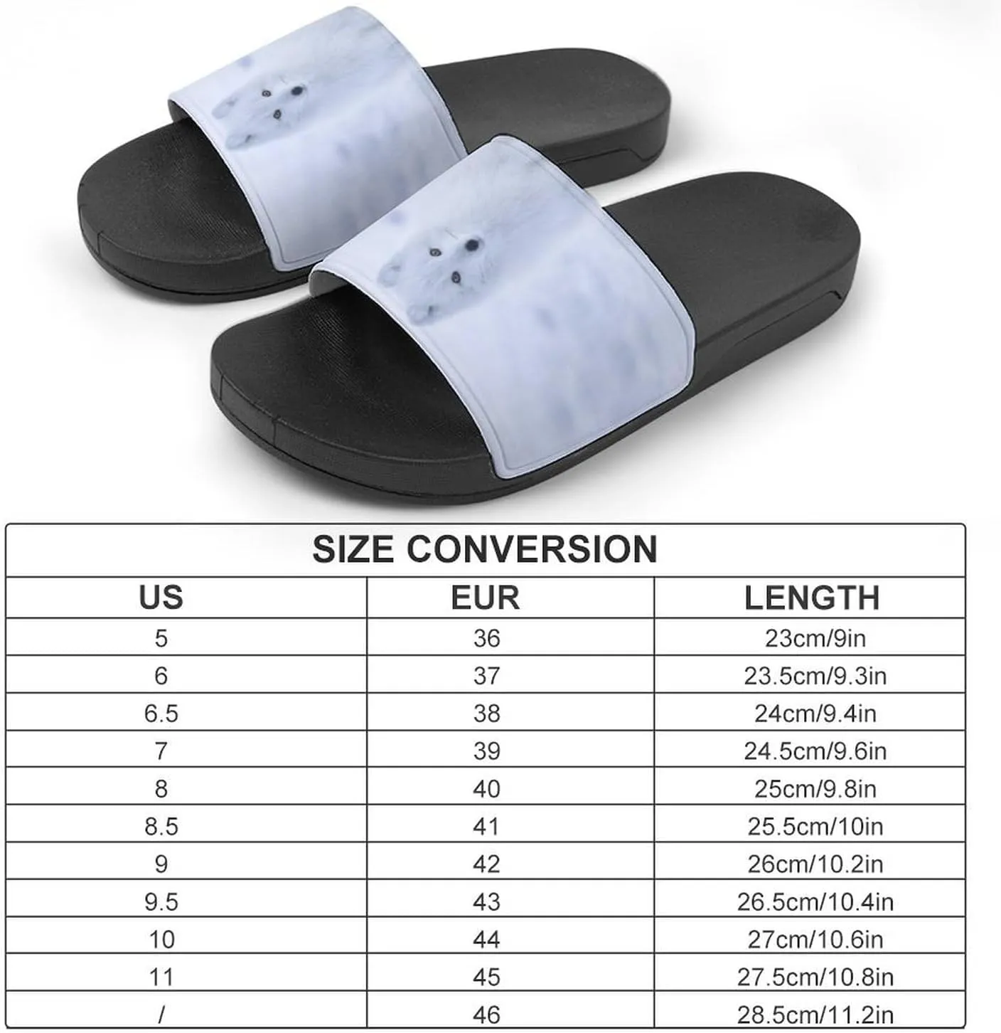 Arctic And Fox Snowy House Slippers for Women Men Shower Slides Bathroom Sandals