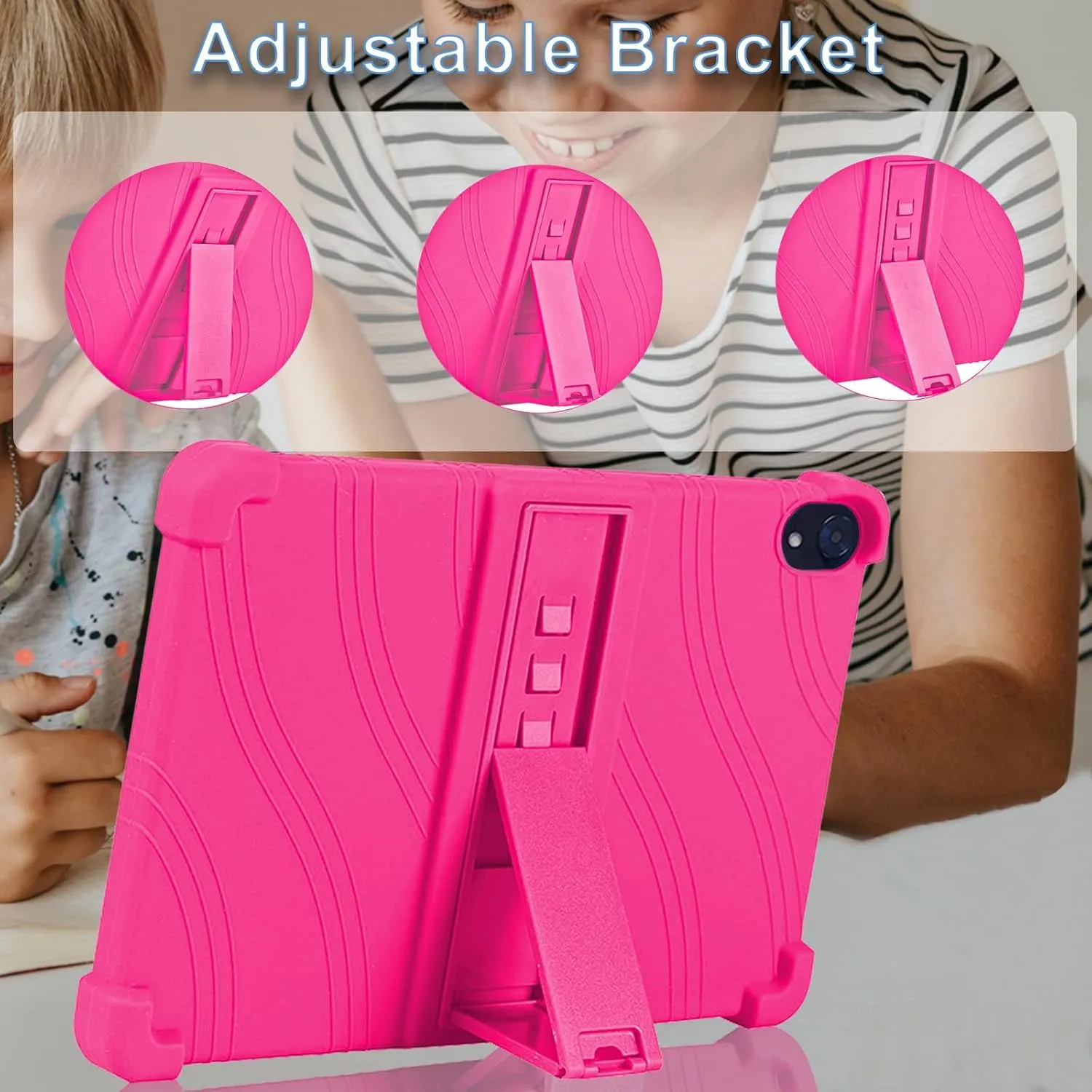 ATOOZ for Urao C107 Tablet Case 10.1 inch,Soft Silicone Kids Case for Urao 10.1 inch Tablet 2025 with Stand (Rose red)