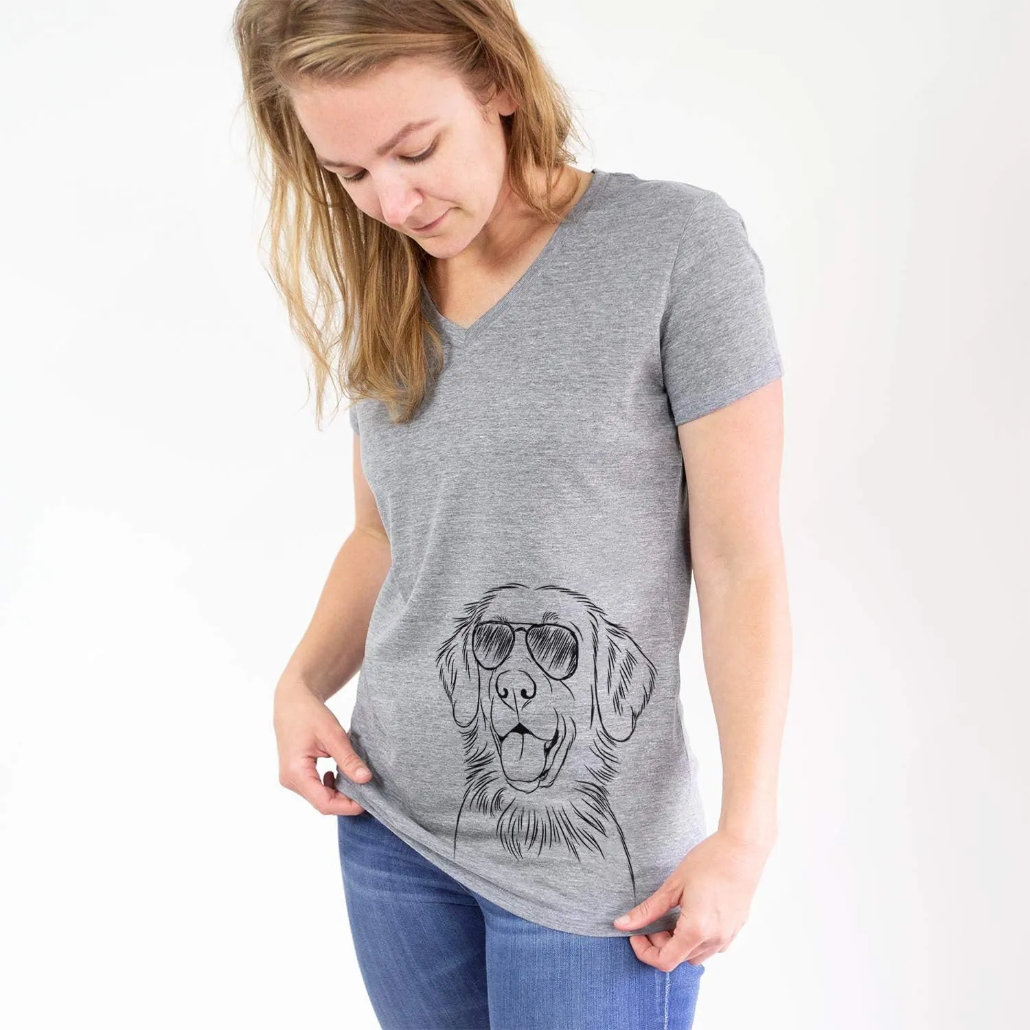 Aviator Raisin The Flat-Coated Retriever Dog Triblend T-Shirt