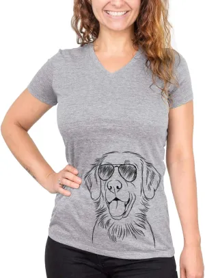 Aviator Raisin The Flat-Coated Retriever Dog Triblend T-Shirt