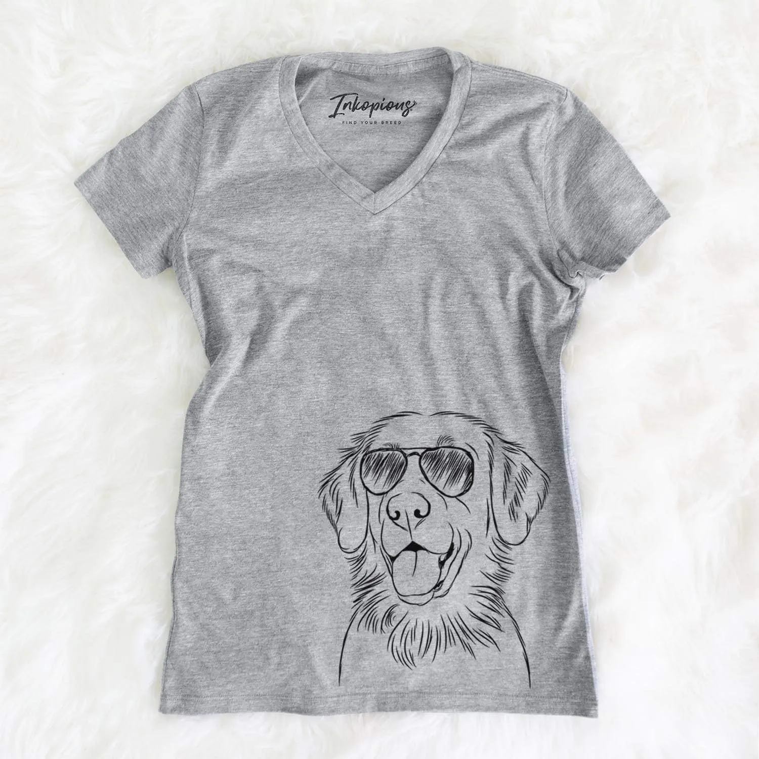 Aviator Raisin The Flat-Coated Retriever Dog Triblend T-Shirt