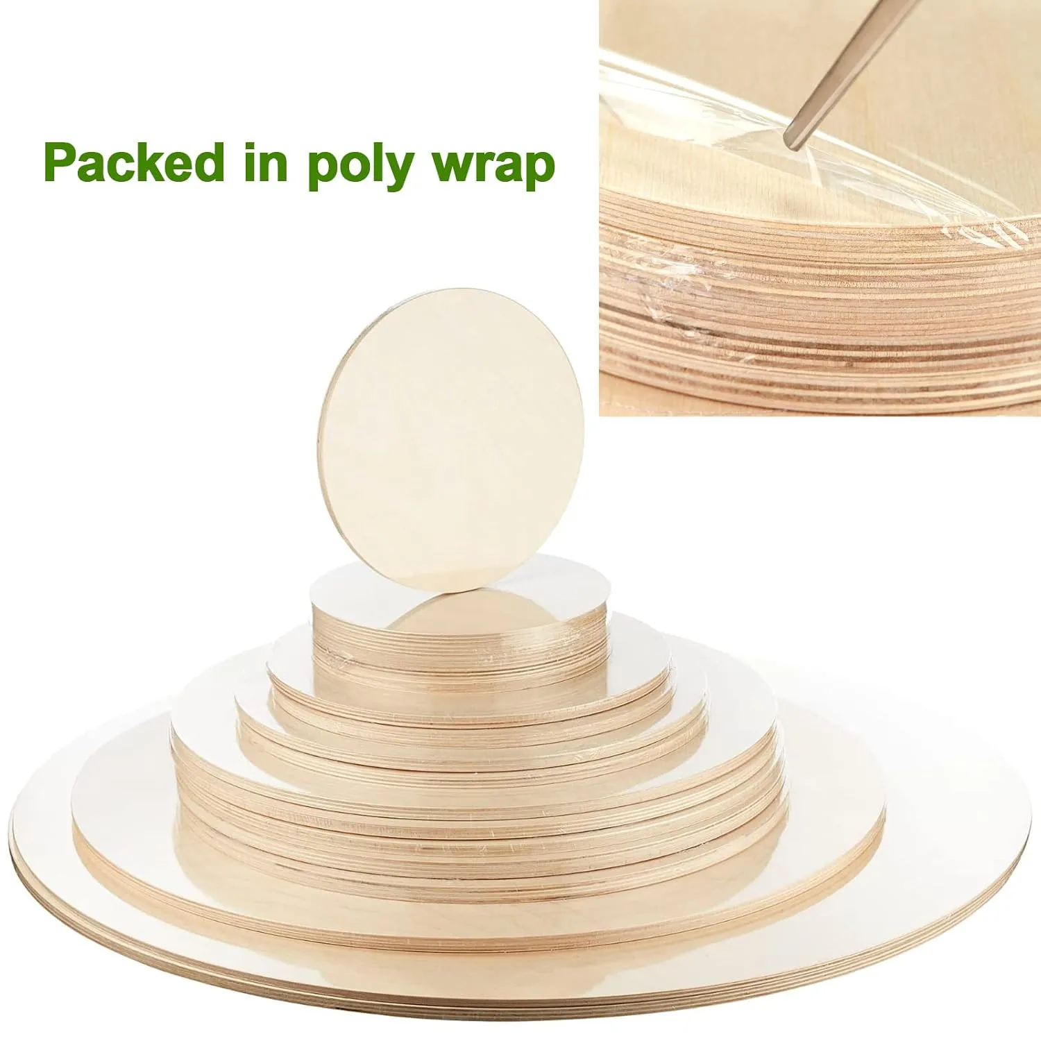 Baltic Birch Plywood Circles 18 inch Unfinished Wood Sheets 0,12 inch Thick Wood Rounds Pack of 1 Natural Wood Board Wood Circles for Bulding Crafts Burning Painting Laser Hobby DIY Projects
