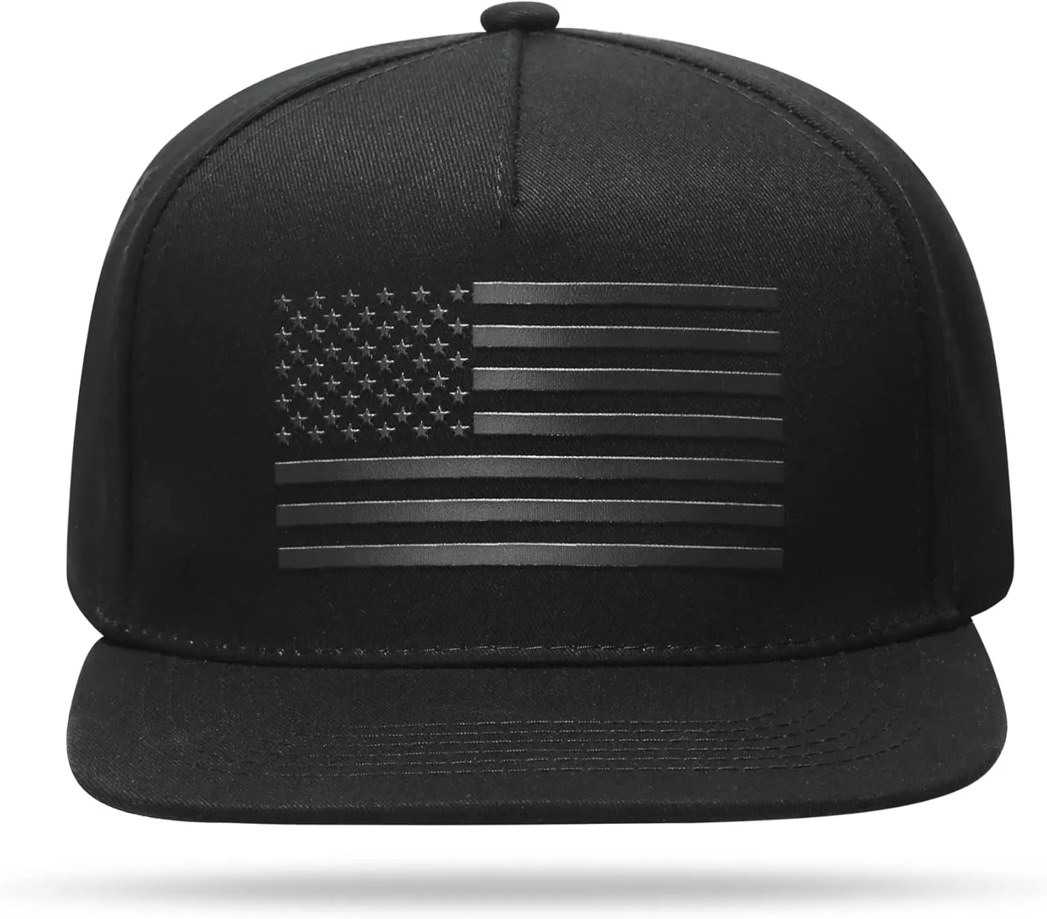 Baseball Cap, Snapback Trucker Hat for Men & Women with American Flag and Adjustable, Breathable Mesh, Flat Bill Hats
