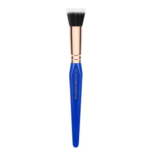 Bdellium Tools Professional Makeup Brush - Golden Triangle 953 Duo Fibre Foundation - With All Vegan and Soft Synthetic Fibers, For Precise Application of Foundation (Blue, 1pc)