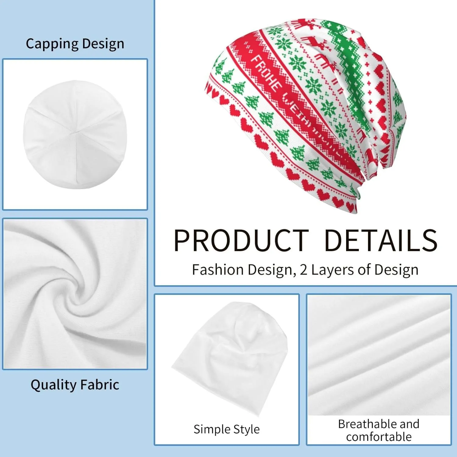 Beanie Hat Knitted Cap for Men Women,Thin Warm Knit Slouchy Cancer Hat Ski Cap Winter Warm Hip Hop Soft Skull Cap
