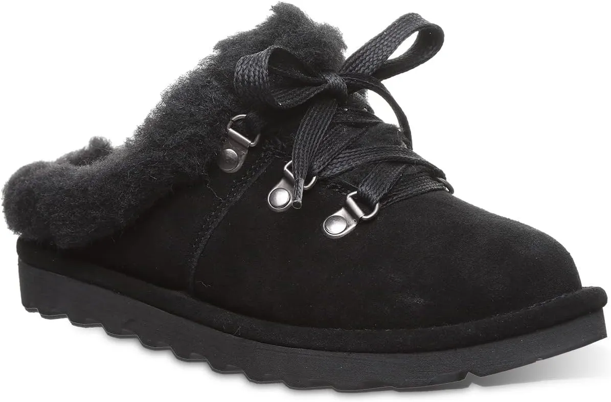 Bearpaw Cedar Women's Suede Slipper Shoes Black - 6 Medium
